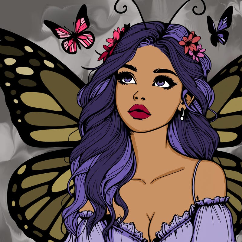 butterfly fairy realistic girl