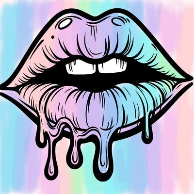 lips that look realistic and drip