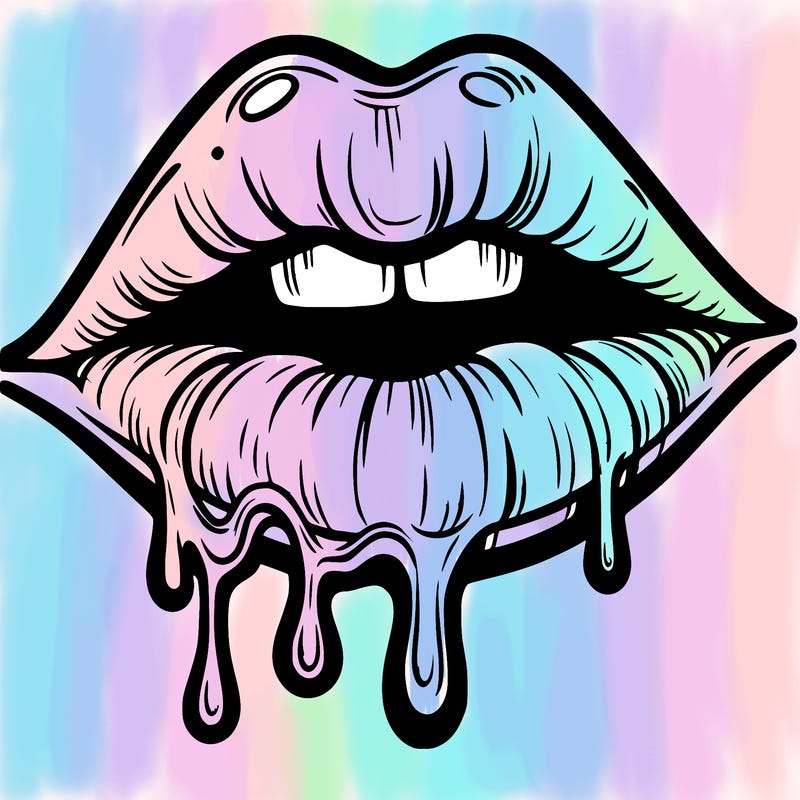 lips that look realistic and drip