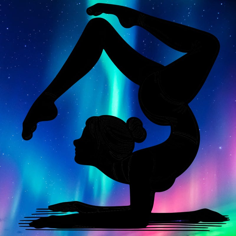 gymnast doing contortion pose