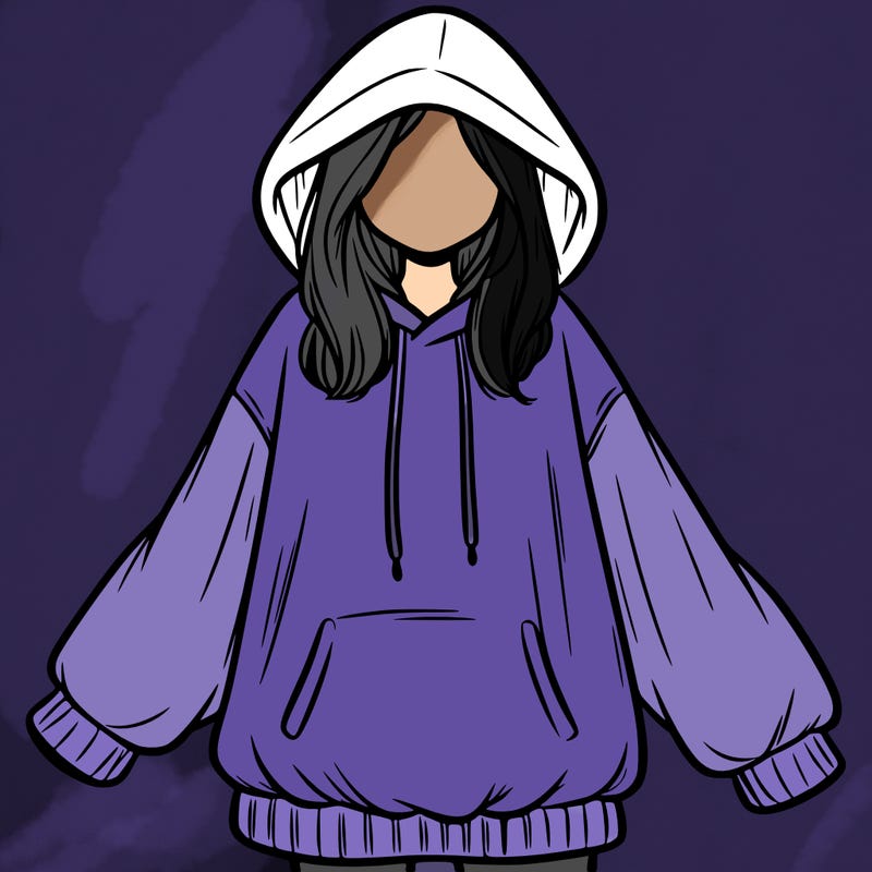 girl in oversized hoodie