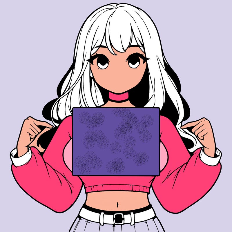 girl holding a blank sign in a long sleeve crop top