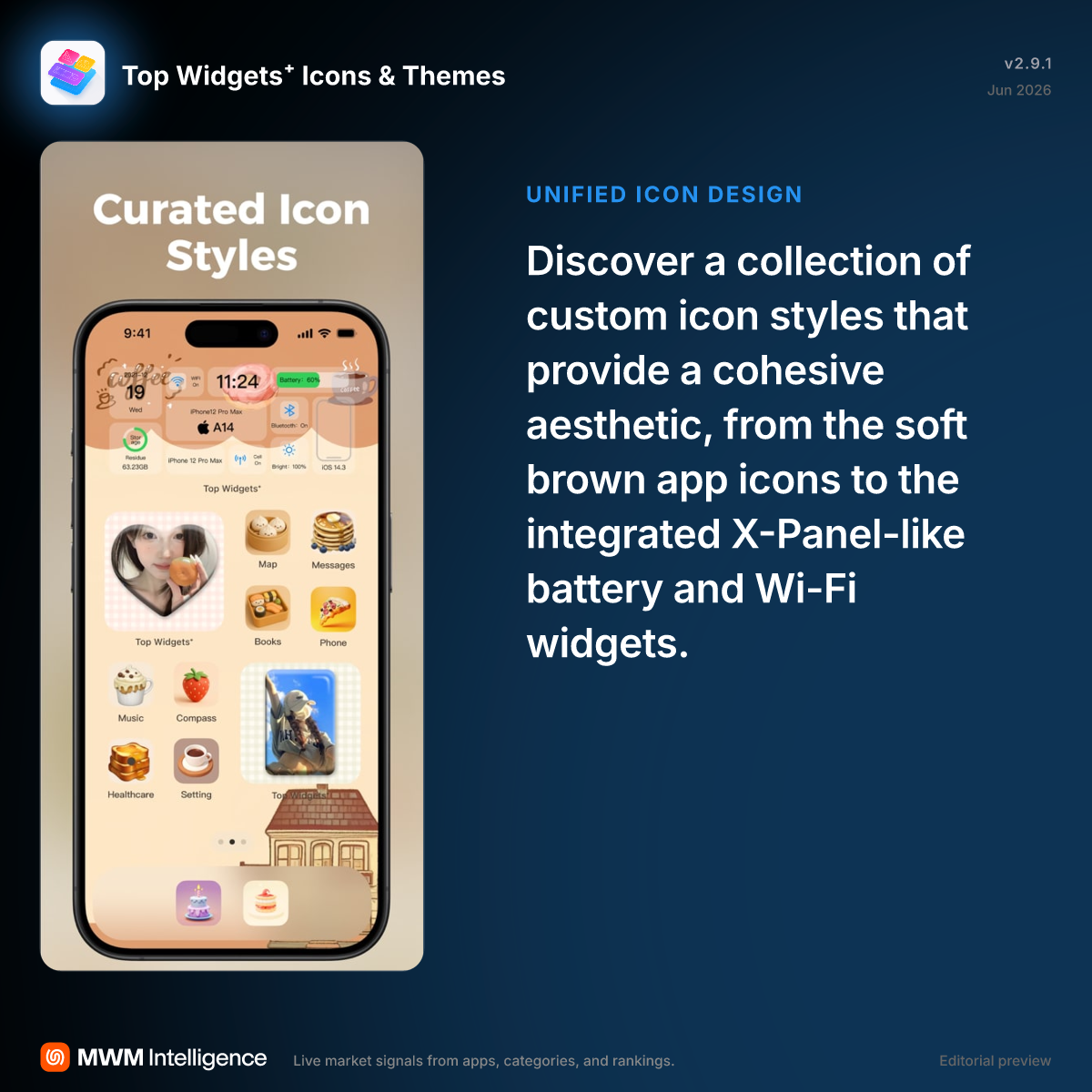 Top Widgets⁺ Icons & Themes - Utilities App | MWM