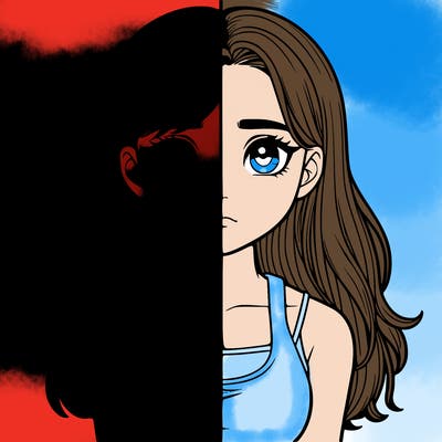 realistic girl split