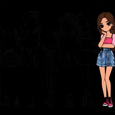 a group of girls realistic