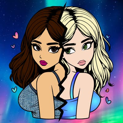 realistic girl split