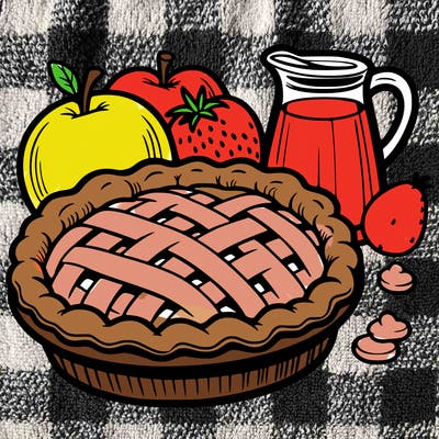 a pie of food