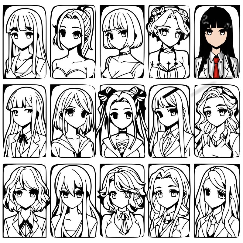 girls that look diffrent anime