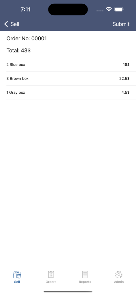 Tela de resumo do pedido no aplicativo PDV EasyForSale mostrando uma lista detalhada e o custo total.