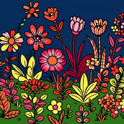 spring flowers a garden