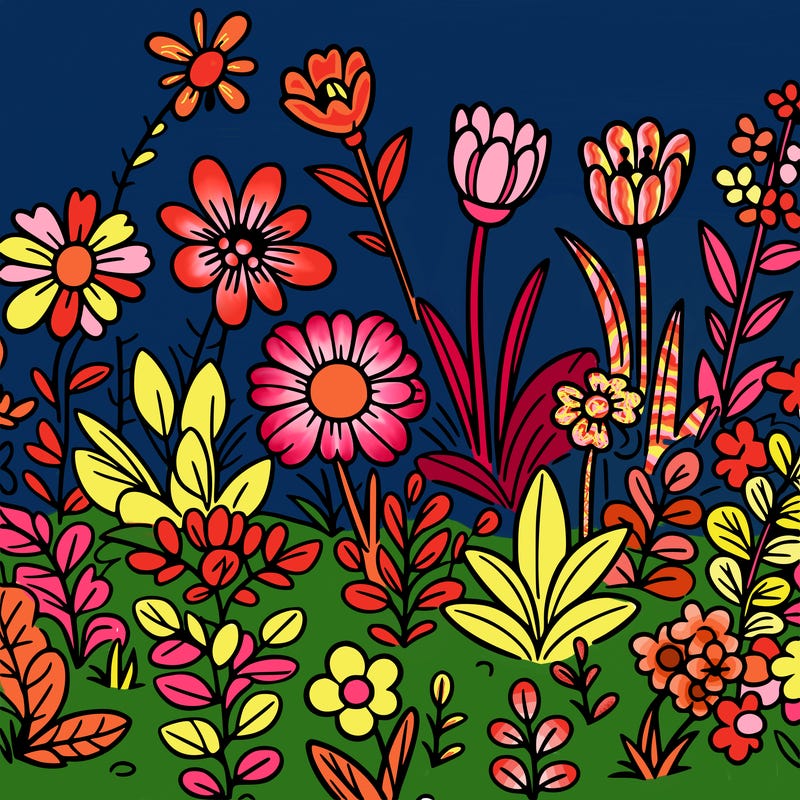 spring flowers a garden