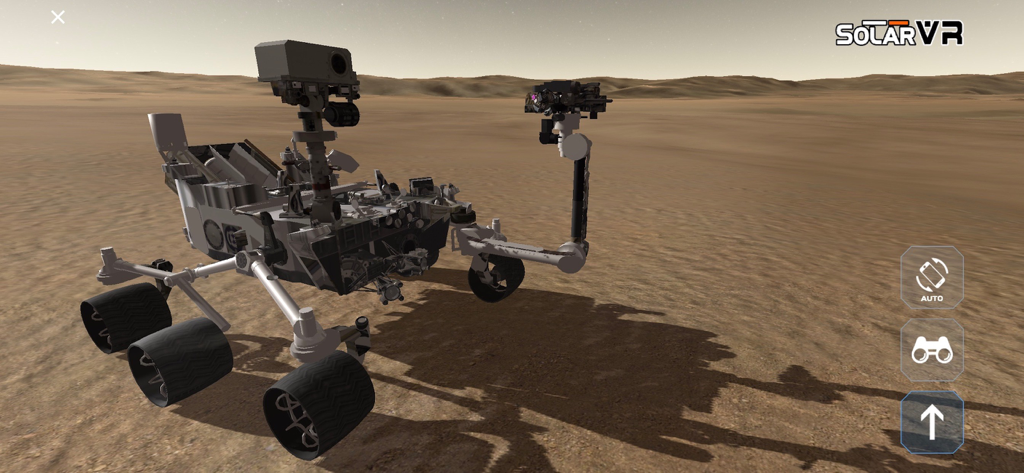 Solar System Scope VR - A 3D simulation of the Mars rover Curiosity on the Martian surface in the Solar System Scope VR app