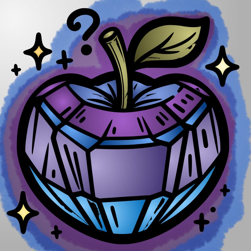 very shiny crystal apple