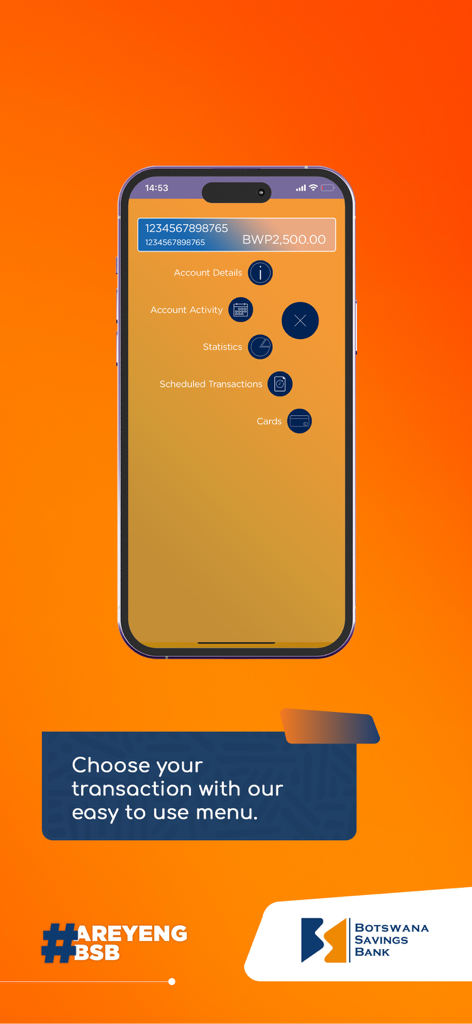 BSB - BSB mobile banking app interface showing account activity and transaction options on a smartphone screen