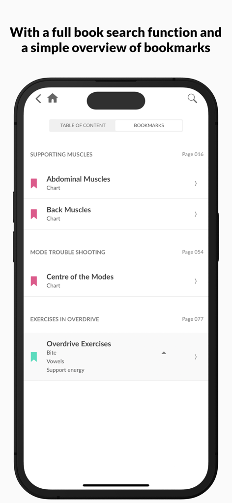 Complete Vocal Technique - Interface mobile de l'application Complete Vocal Technique affichant la section des favoris avec différentes catégories et exercices d'entraînement vocal