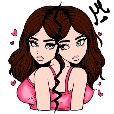 realistic girl split