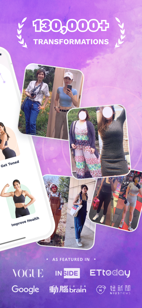 Nüli - Home & Gym Workouts - Nuli fitness app user transformations and media coverage