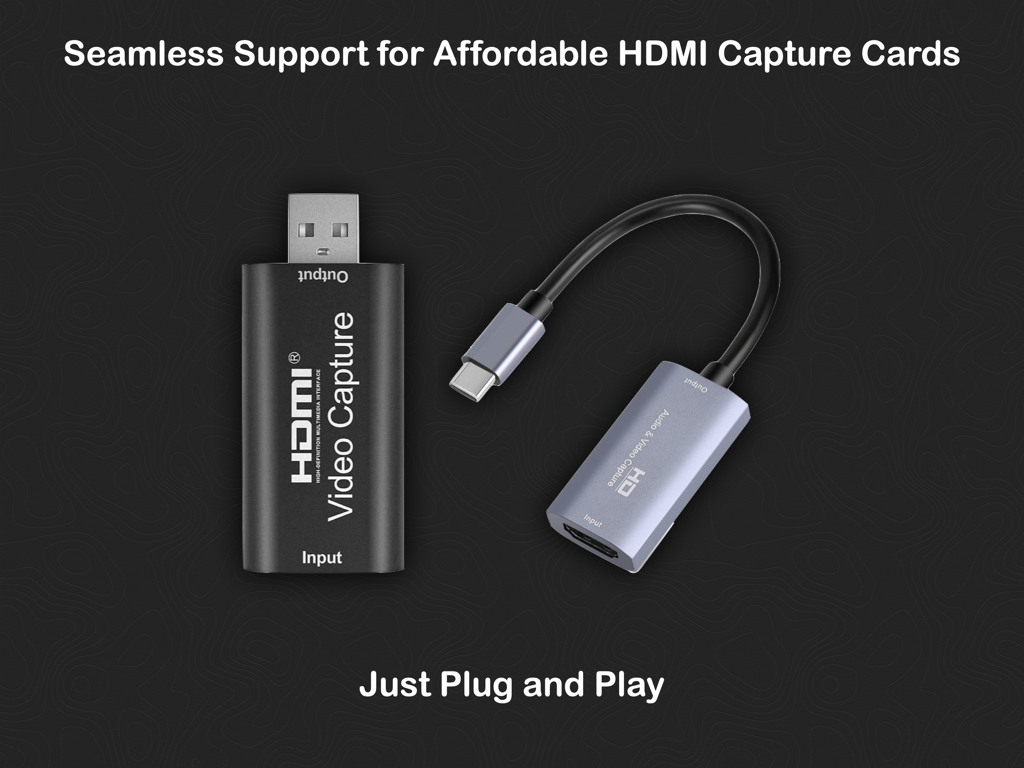 HDMeye - Zwei Arten von HDMI-zu-USB-Video-Capture-Karten, die von der HDMeye-App unterstützt werden