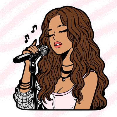 realistic female singer