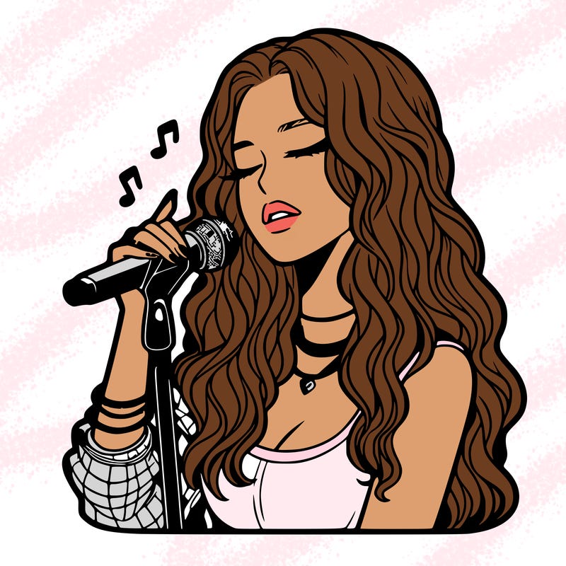 realistic female singer