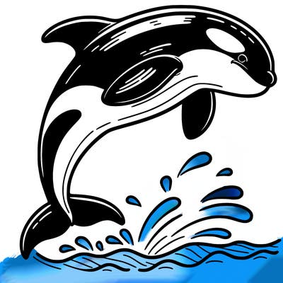 orca whale doing a flip