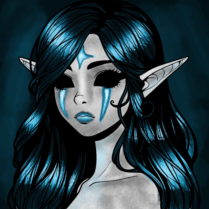 elf girl realistic dark fantasy