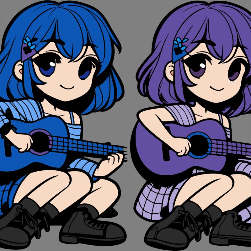 real girl with guitar