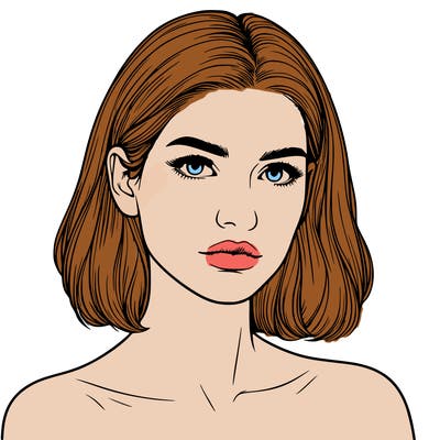 realistic portrait of woman