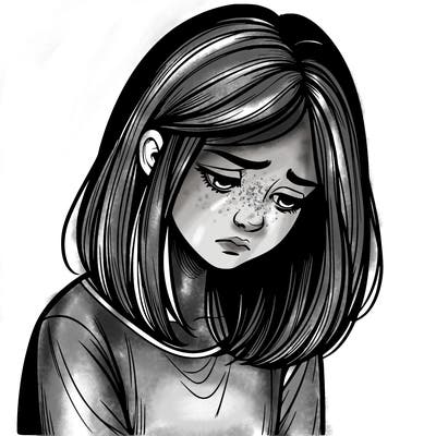 realistic sad girl