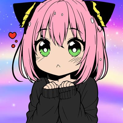 shy anime catgirl