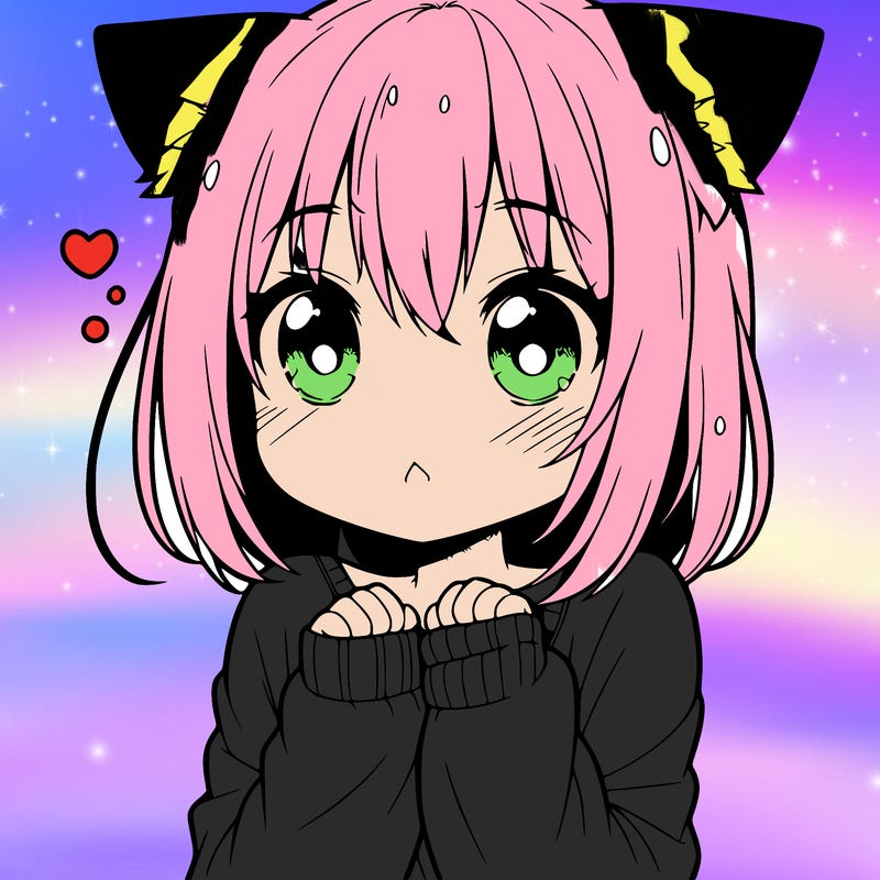 shy anime catgirl
