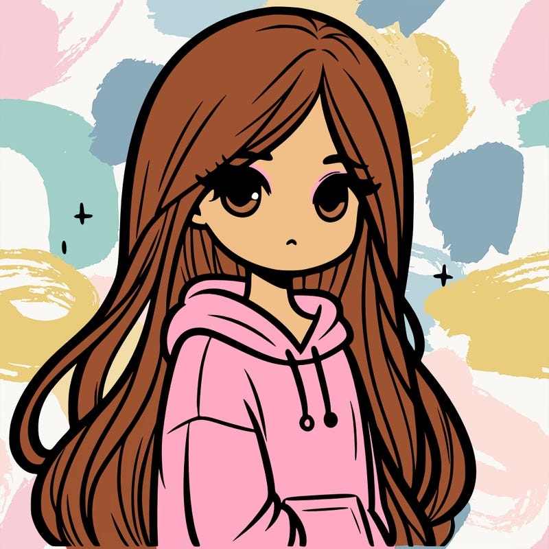 girl with long hair and a hoodie