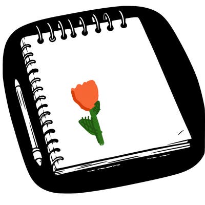 a blank sketch pad