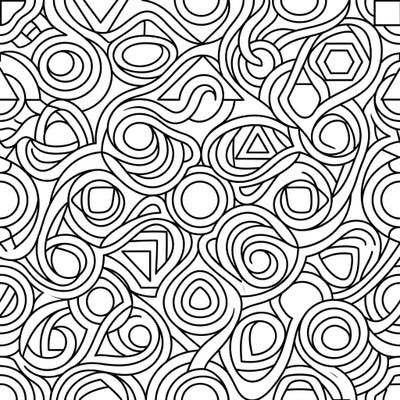 Dive into a world of abstract beauty with this digital art pattern coloring page, thoughtfully designed for seniors. Its bold lines and clear shapes provide an engaging, accessible, and wonderfully relaxing coloring experience.