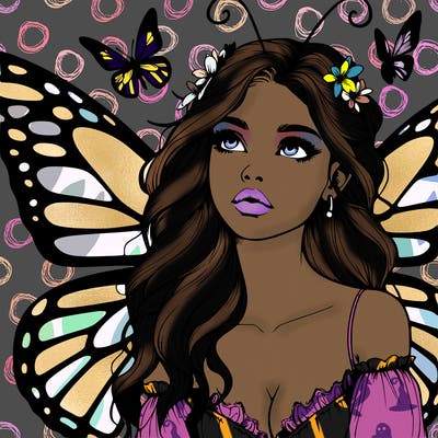 butterfly fairy realistic girl