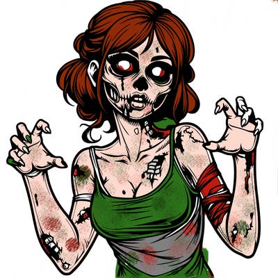 realistic zombie girl