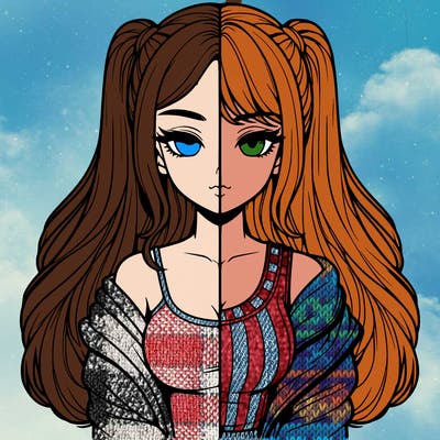 realistic girl split