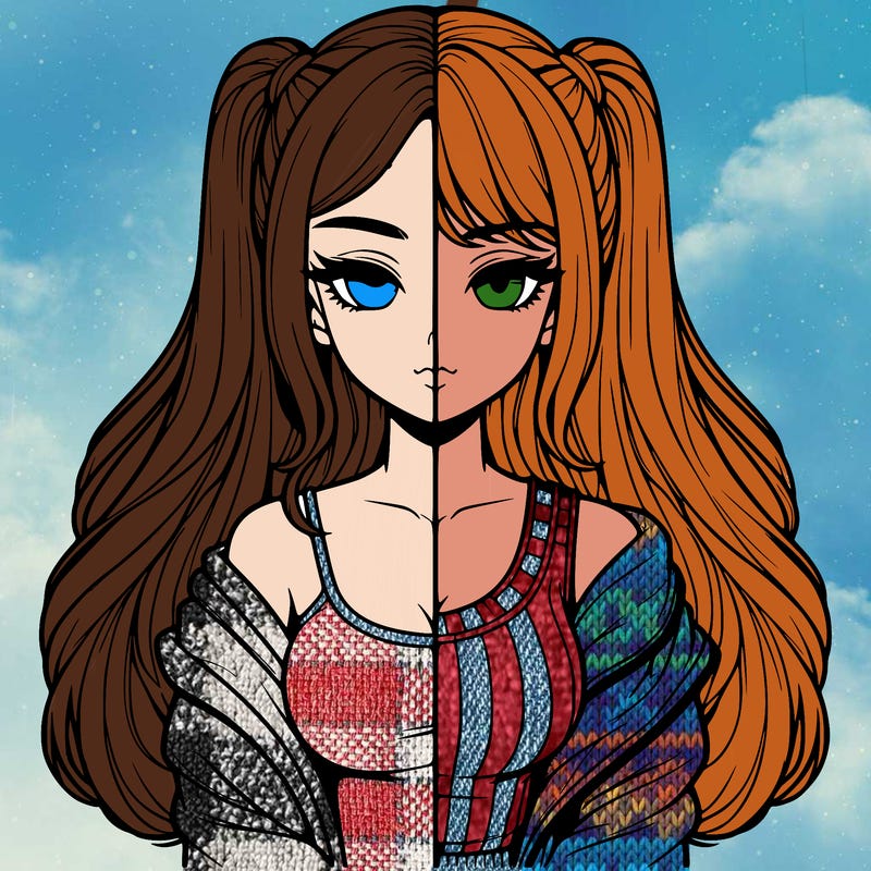 realistic girl split