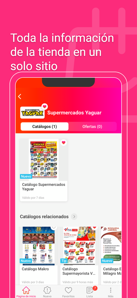 Catálogos y ofertas Argentina - Interfaz de la aplicación Catálogos y ofertas Argentina mostrando catálogos de supermercados y ofertas minoristas