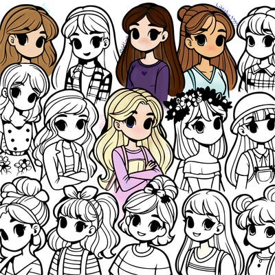 many different girls