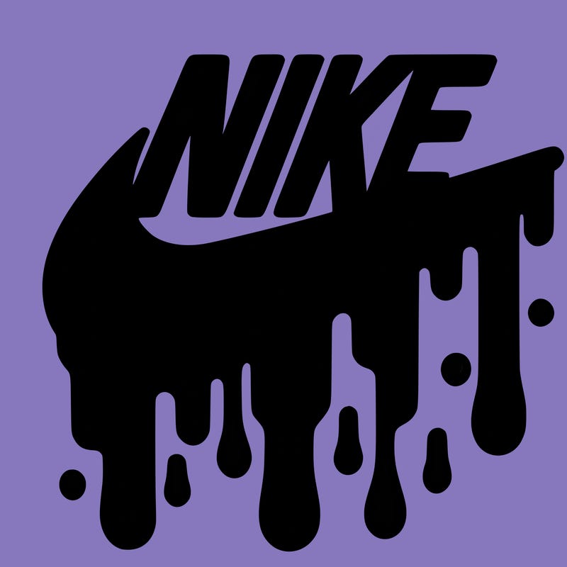 dripping nike logo