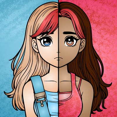 realistic girl split