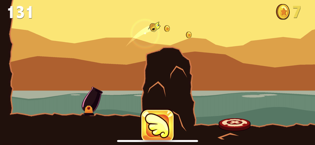 Duck Life 4 - A yellow duckling flying through the air to collect coins in a Duck Life 4 training mini-game.