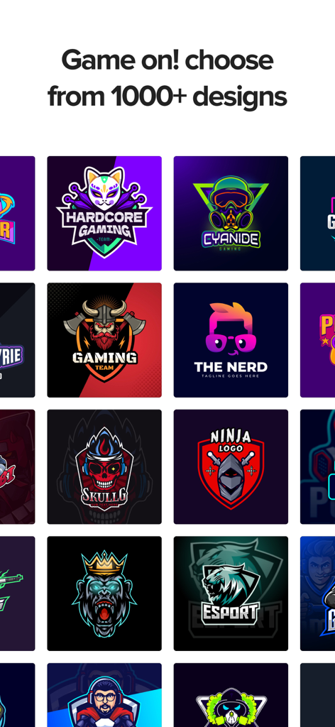 Logo Esport Maker - Mascot - A grid showcasing various professional mascot logo designs for esports teams and gaming channels