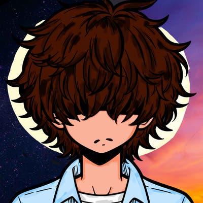 manga boy fluffy hair covering his eyes