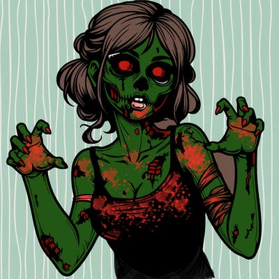 realistic zombie girl