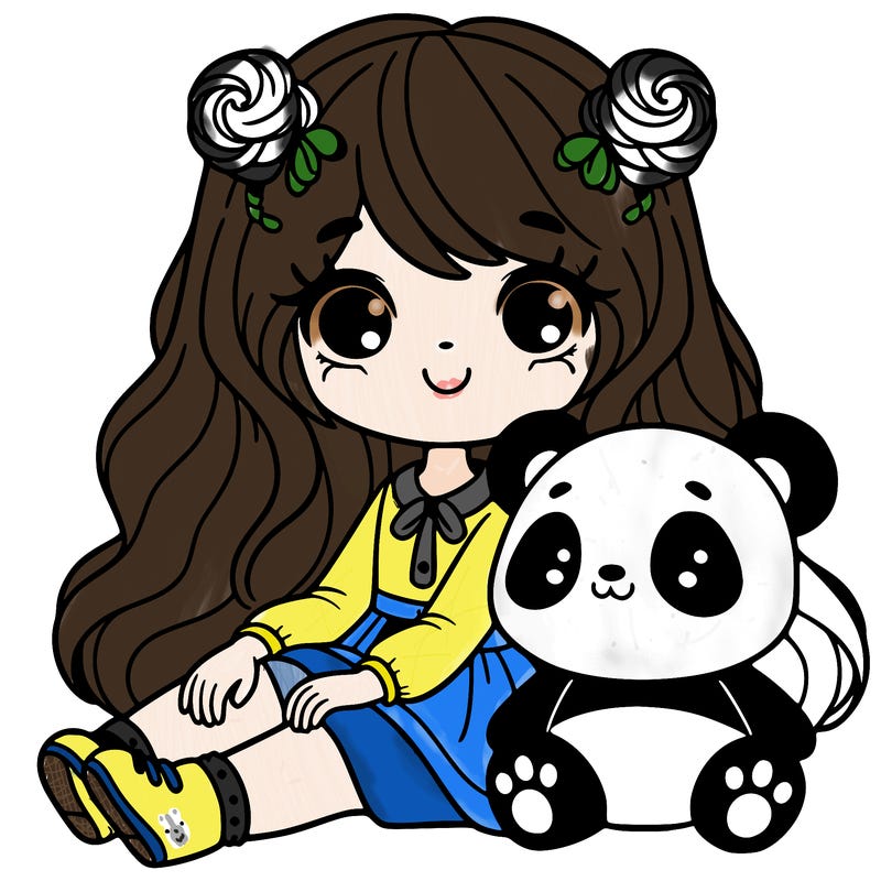 girl with panda