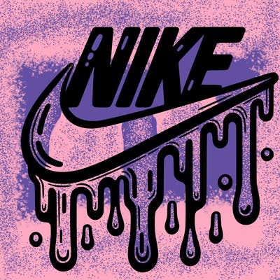 dripping nike logo
