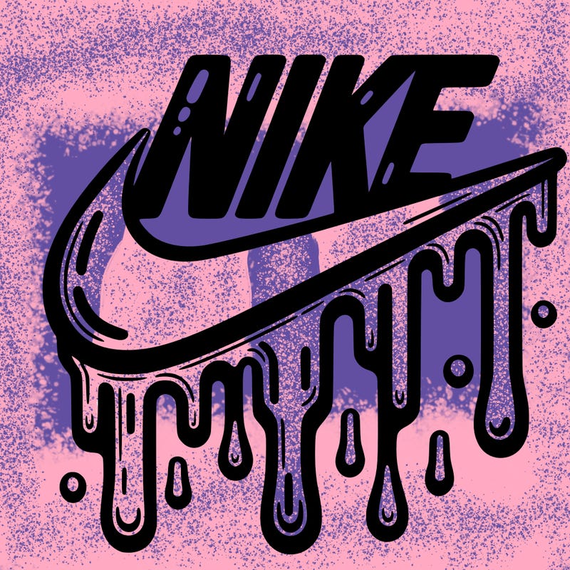 dripping nike logo