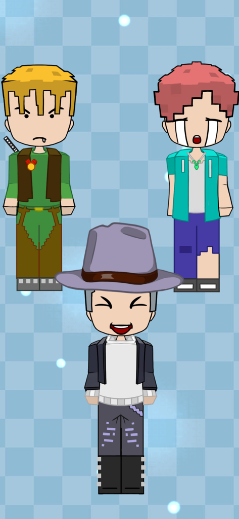 Chibi Boy – Avatar Creator - Three diverse chibi boy characters created using the avatar maker showing different styles and expressions.